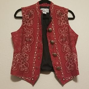 Red Bandana vest